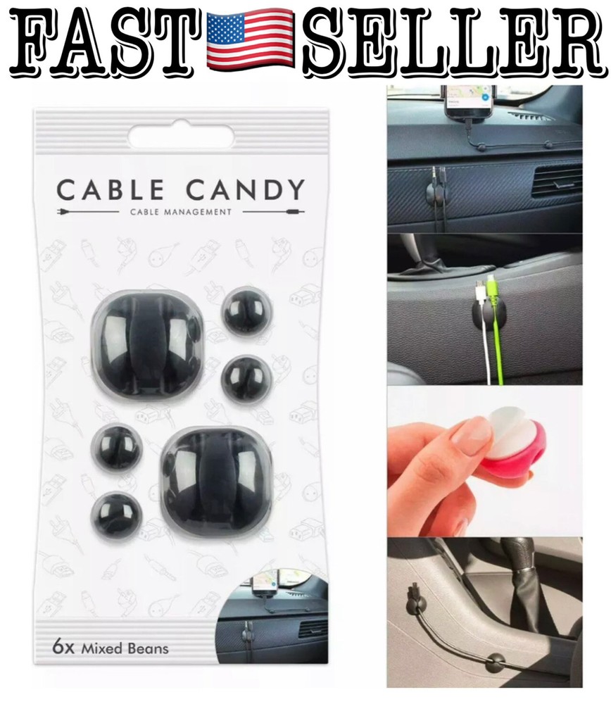 Cable Candy Mixed Beans Cable Holder and Cable Management - Black