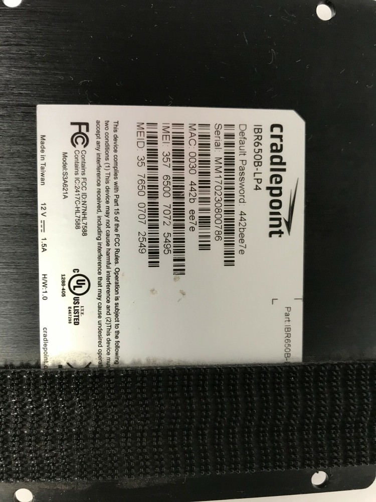 CradlePoint IBR650B-LP4 Router