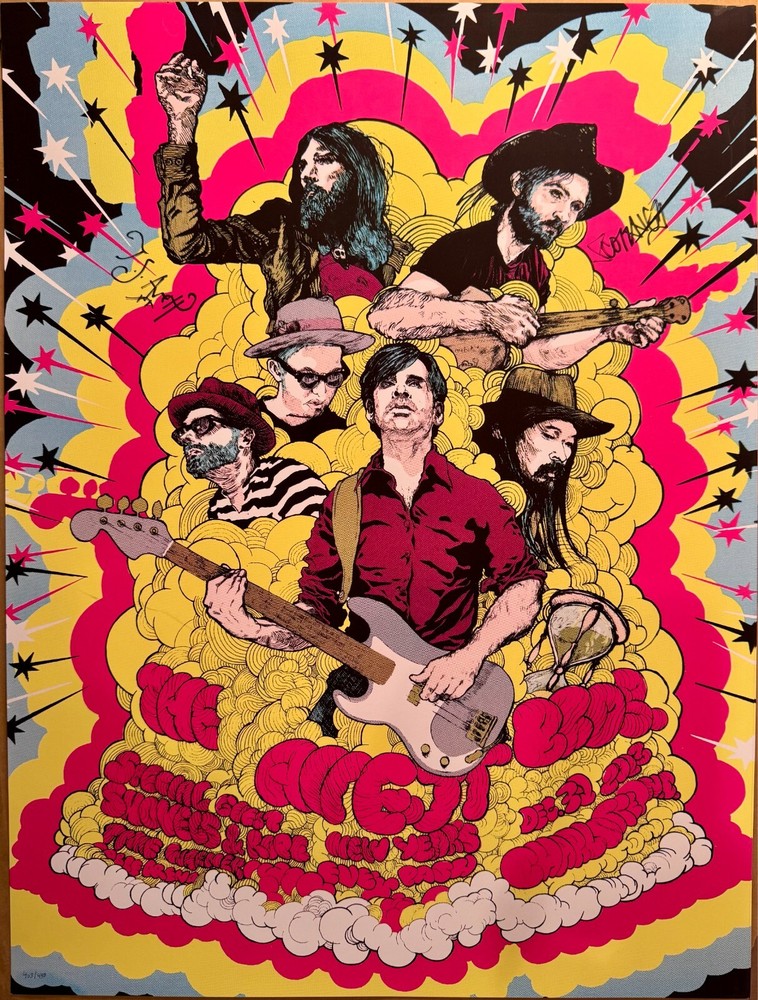 Avett Brothers NYE 2013 Poster Signed by The Band - Scott Avett Design #'d