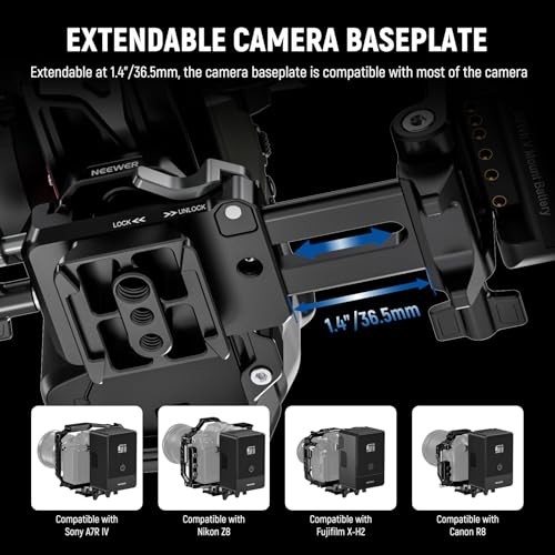 Foldable V Mount Battery Plate with Arca Type Quick Release Camera PS015 Pro