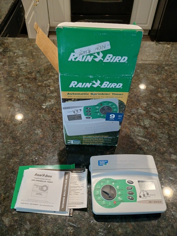 Rain Bird ISM-9 Automatic 9-Value Sprinkler Timer 3-Program Irrigation System