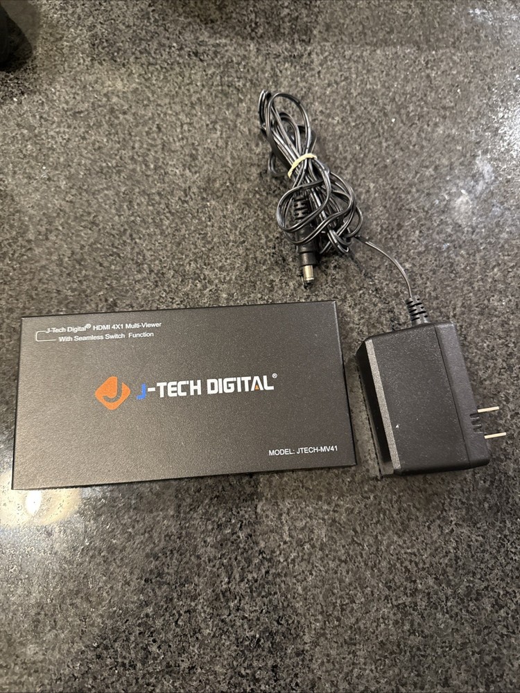 J-Tech JTECH-MV41 Digital HDMI 4x1 Multi-viewer Seamless Switch Function Mint