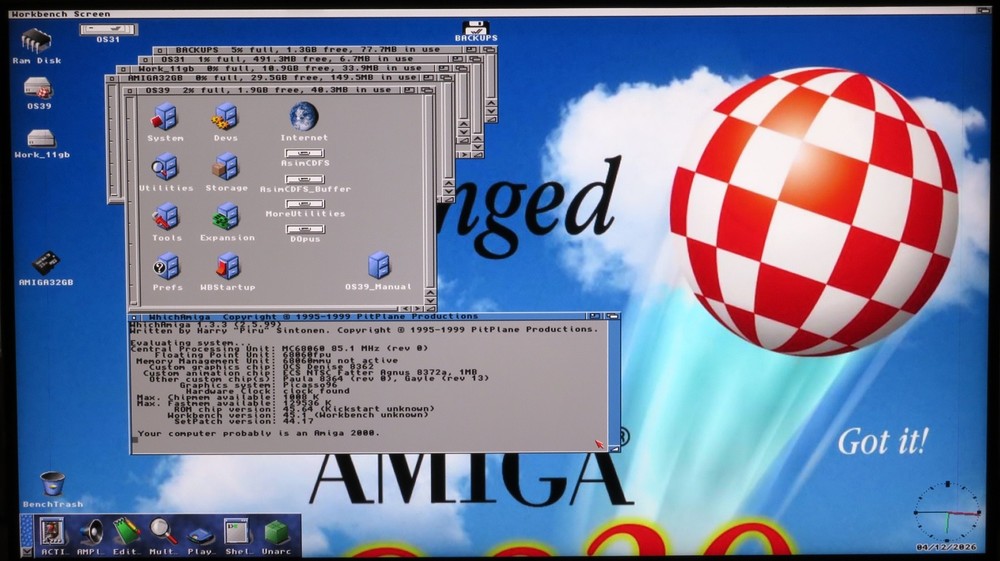 BLACK Vampirized Commodore Amiga 2000 A2000 Desktop Computer 68080@85mhz Vampire