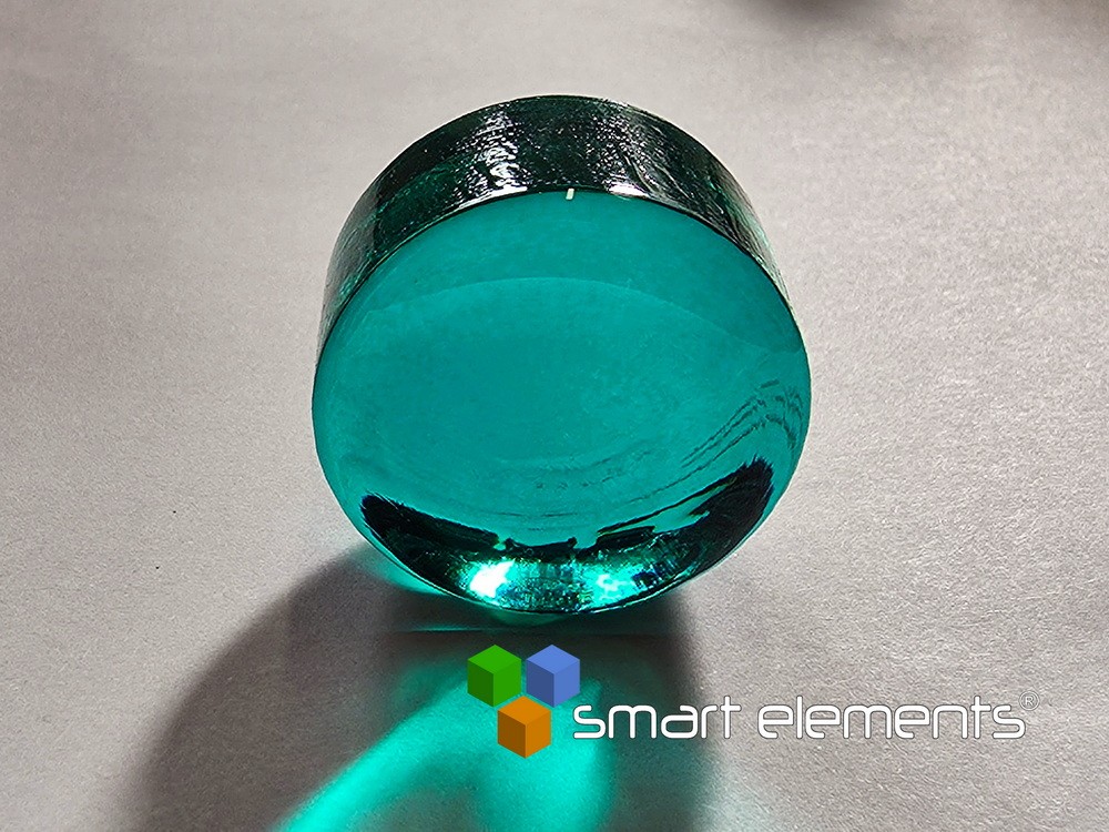 Copper(II)-Doped Phosphate Glass Cylinder – 1% Cu²+