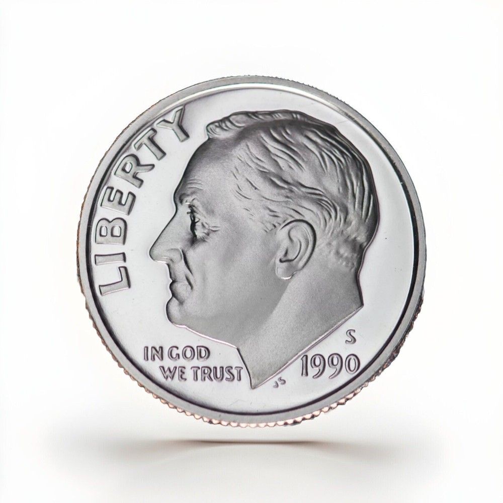 1990 S - Roosevelt Dime - Gem Clad Proof From Proof Set (One Coin)