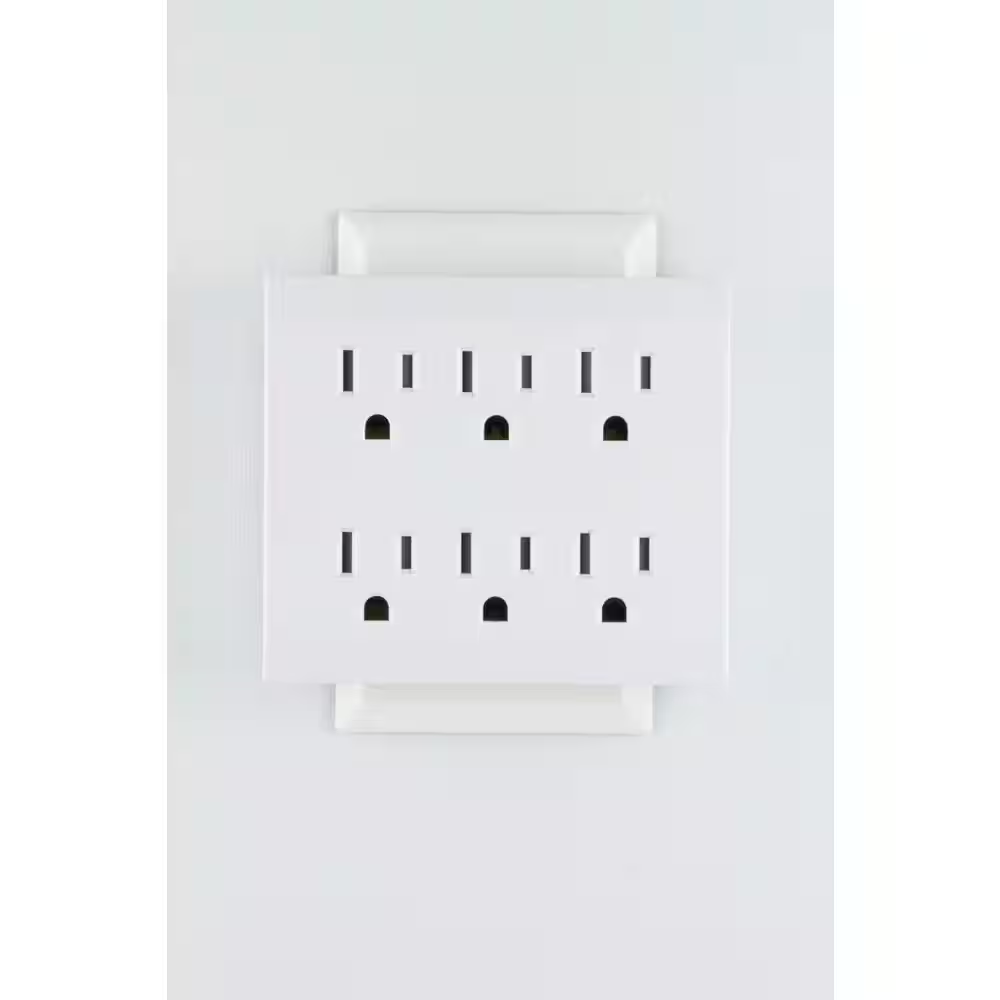 6-Outlet Sur Protector Tap with Tamper Resistant, White