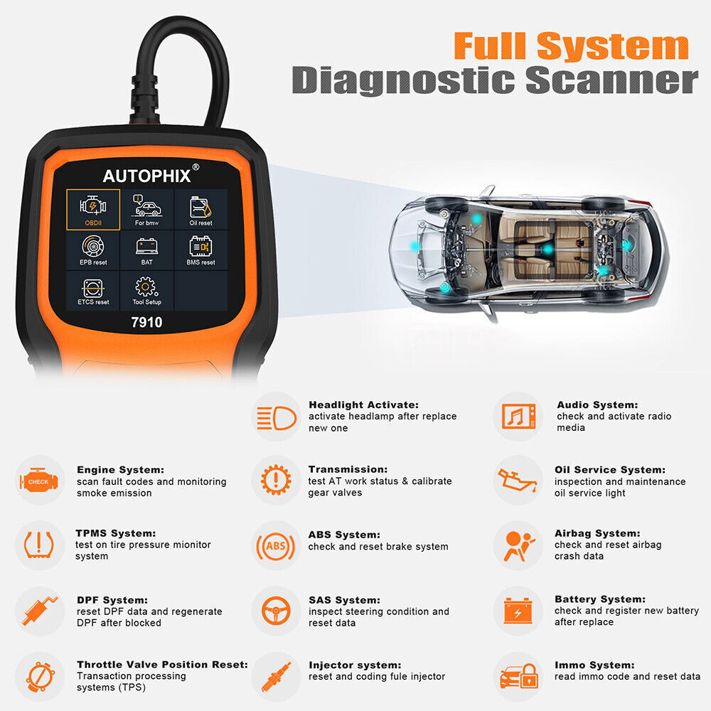 AUTOPHIX 7910 Elite Full System Diagnostic Tool For BMW OBD2 Scanner Code Reader