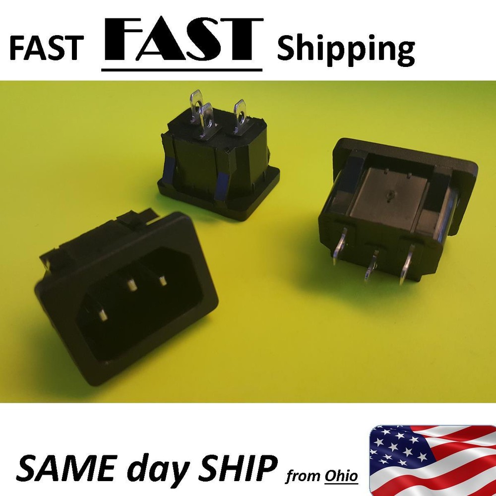 AC power cord AC socket - 3 prong 3pin power socket square electronic