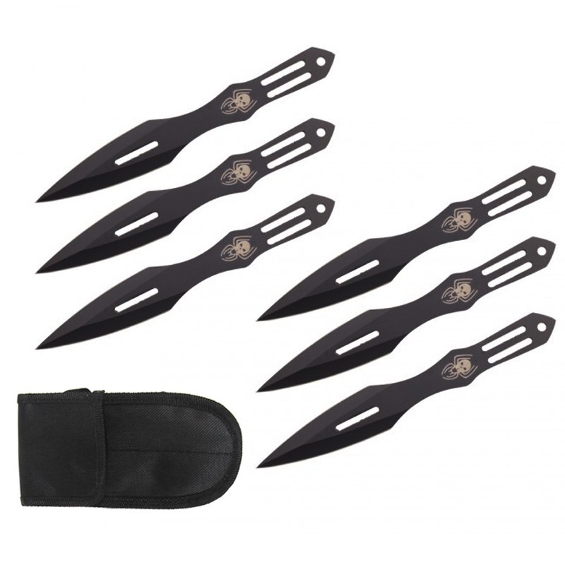 18 Pack 5.5 Inch Black Throwing Knives set