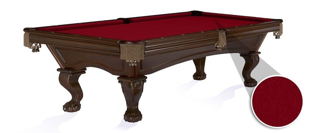 Championship Pool Table Cloth - Invitational - Red 8FT
