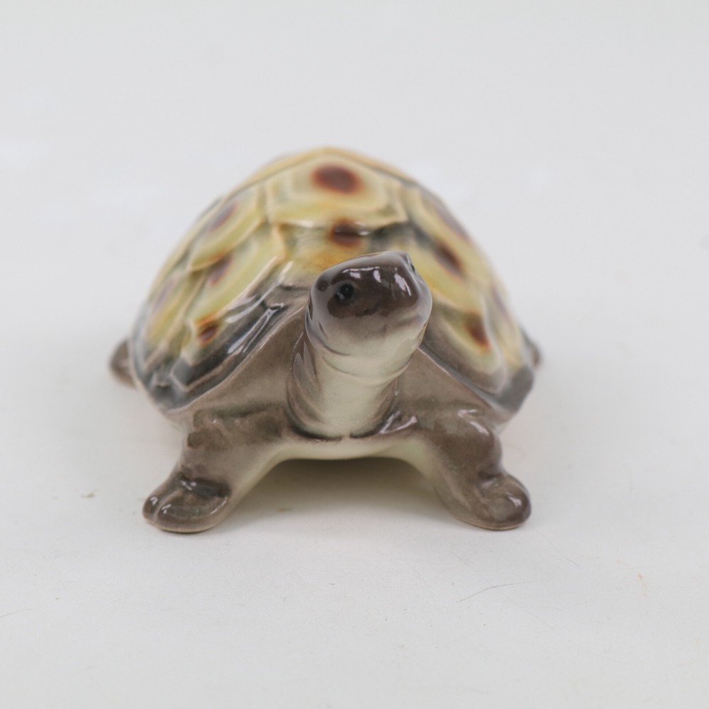 Tortoise Turtle Pottery Figurine Unknown Maker Maybe German MCM