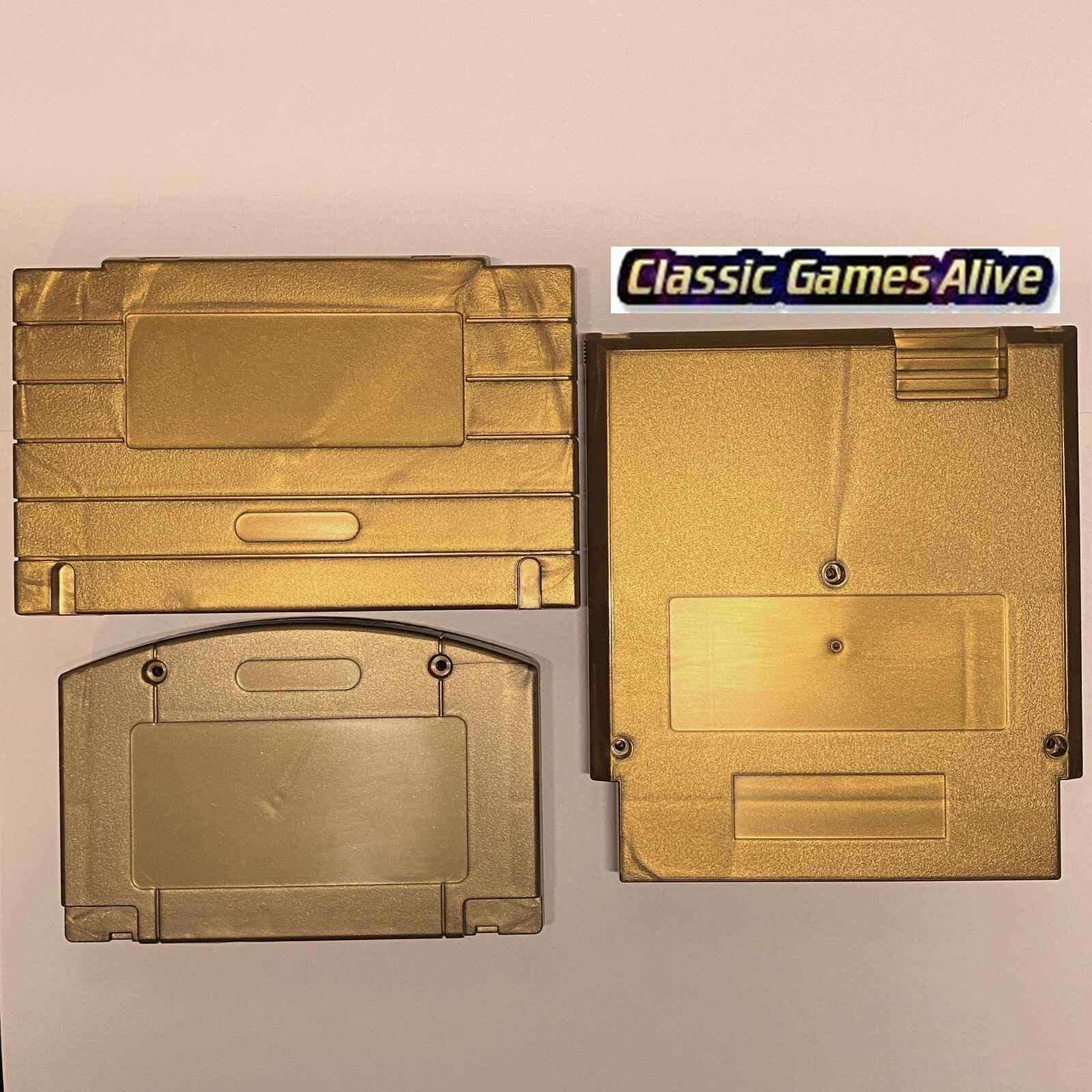 Zelda Gold Cart Shell for N64, SNES and NES replacement (Majora’s Mask style)