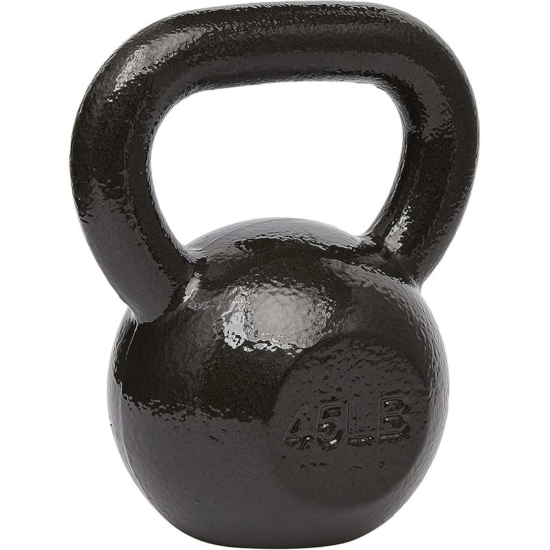 Solid Cast Iron Kettlebell Strength Training Wide Handle Exercise Equipment New