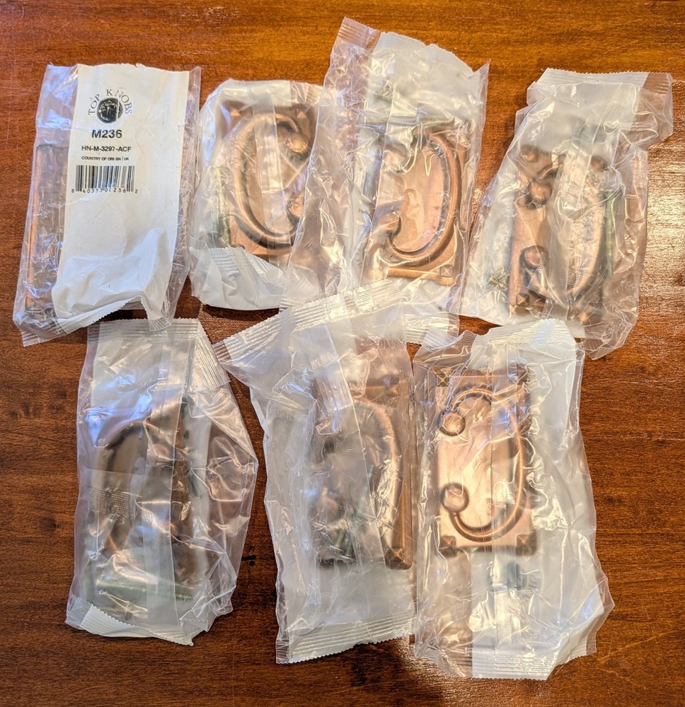 Top Knobs - Mission Plate Drawer Pull - Old World Style - Qty 7