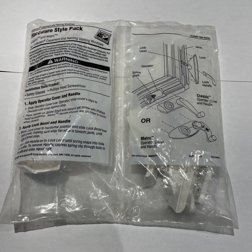 Andersen 1521026 Hardware Pack Classic Style White