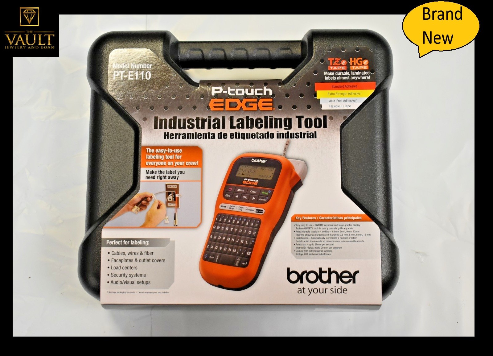Brother P-touch Edge PT-E110 Industrial Labeling Tool Brand New!
