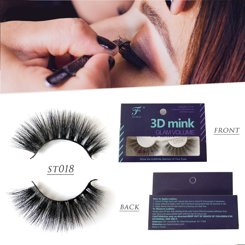US 3D Real Mink Lashes Thick Fluffy Wispy Dramatic Look False Eye Lashes 1 Pair