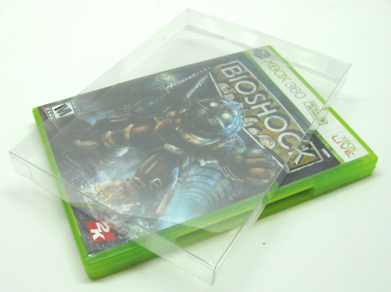10Pack XBOX 360 CIB GAME - CLEAR PLASTIC PROTECTIVE BOX PROTECTOR CASE SLEEVE