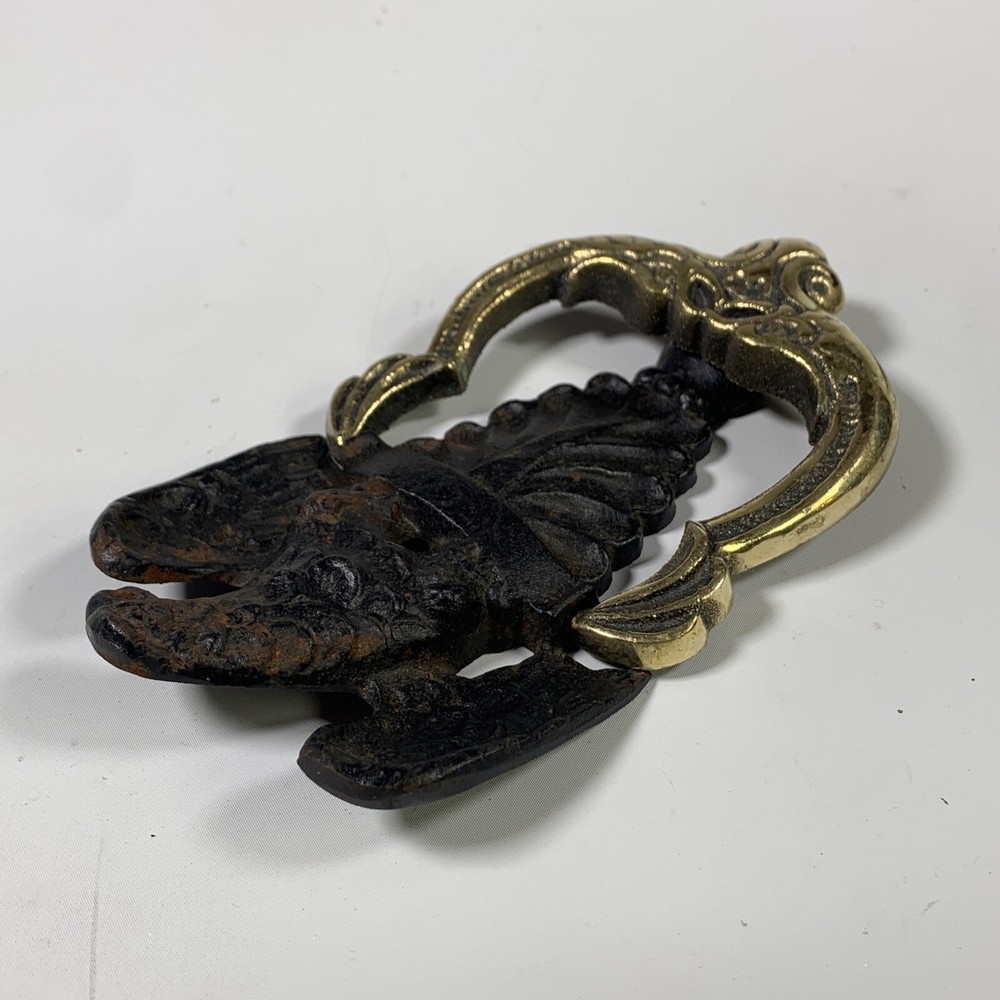 Vintage Brass Eagle Cast Iron Door Knocker