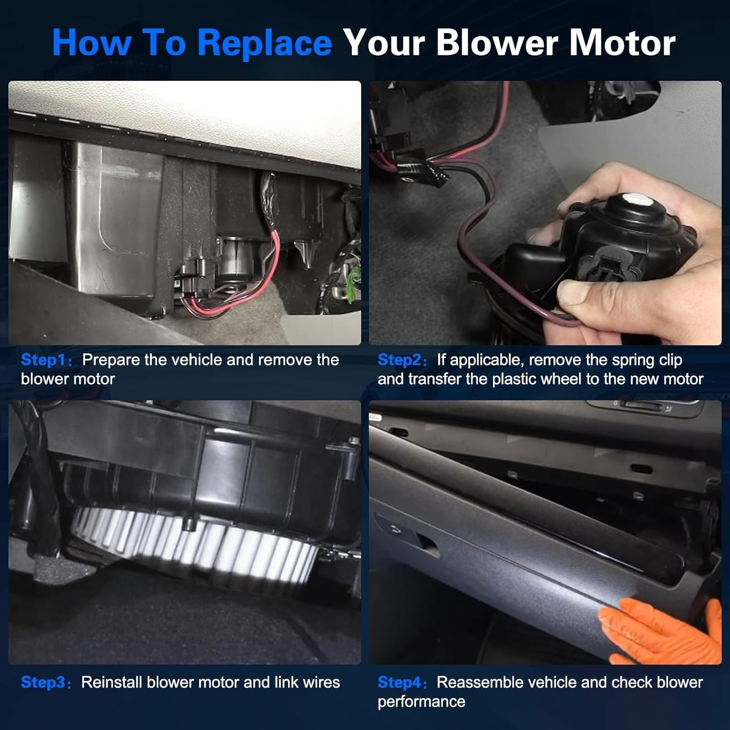 Heater Blower Motor w/ Fan For Honda Pilot 2003-2008 3.5L Acura MDX 2002-2006