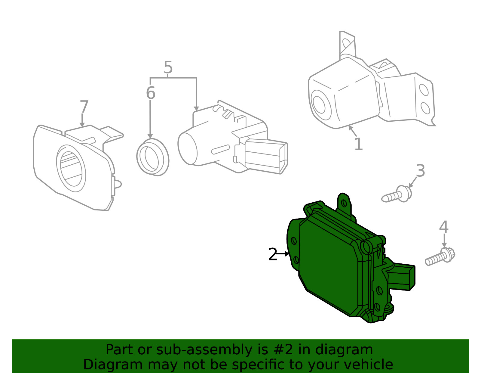 OEM 2019-2023 Toyota Camry Cruise Control Distance Radar Sensor 88210-0A010
