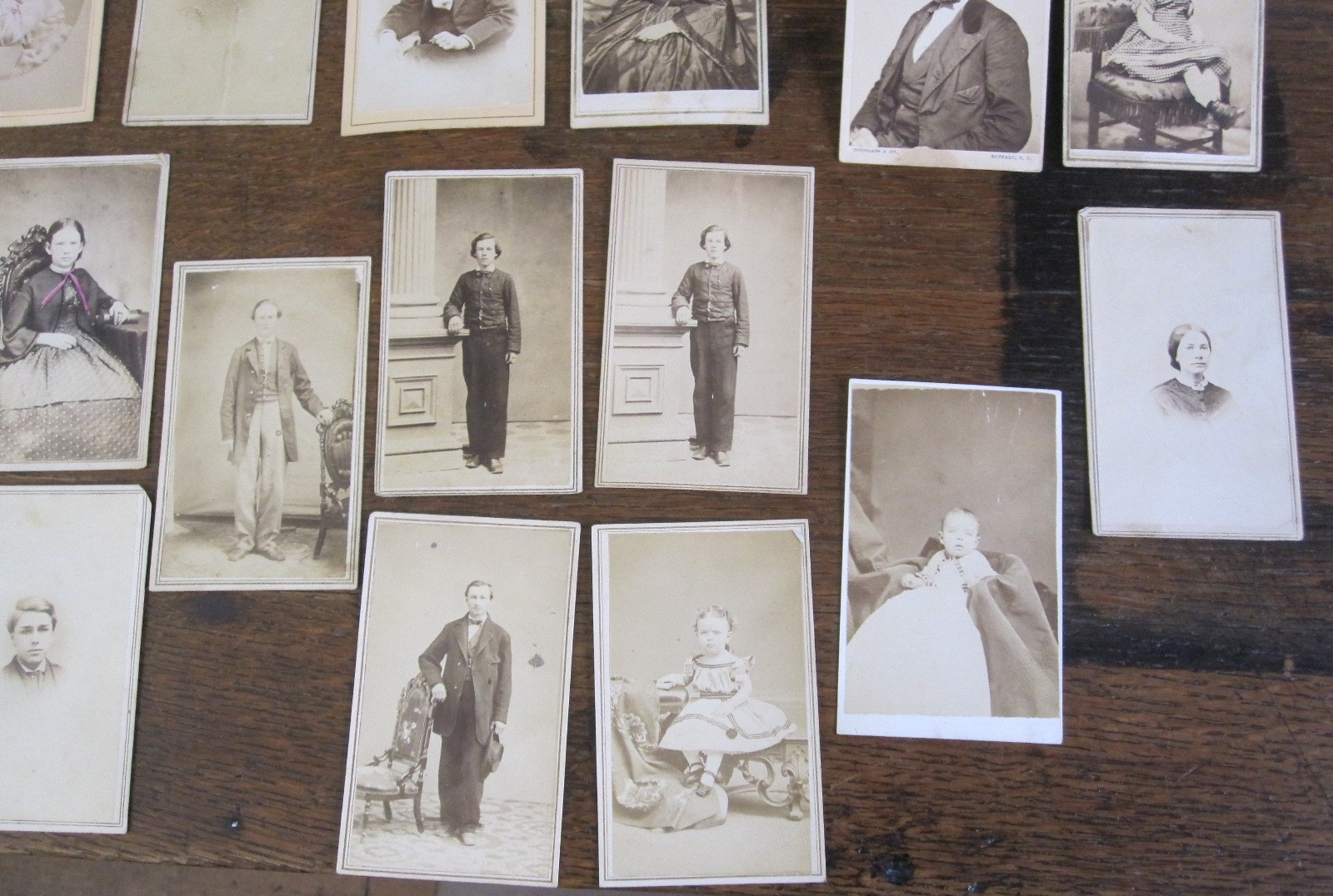 1870's & Later - 25+ CDV's Misc. Lot of New York Photographers & 1 Tintype