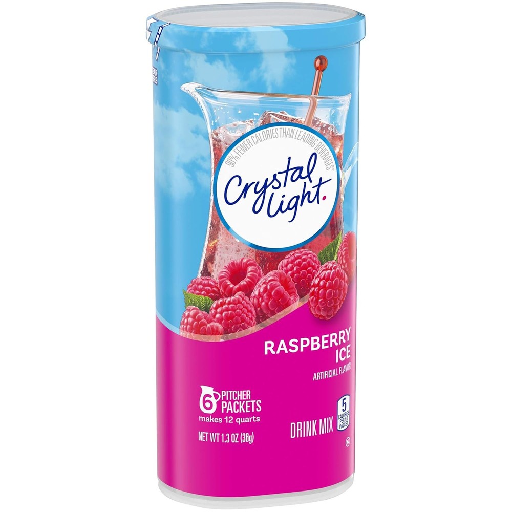 Crystal Light Sugar-Free Raspberry Ice Drink Mix (6 Pitcher Packets)