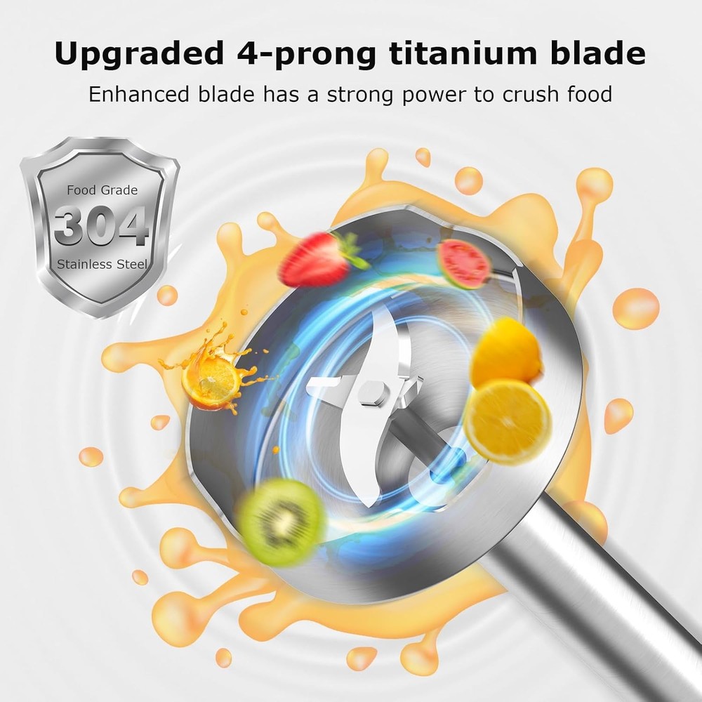 Hand Blender, Immersion Blender with 2 Mixing Speed, Electric