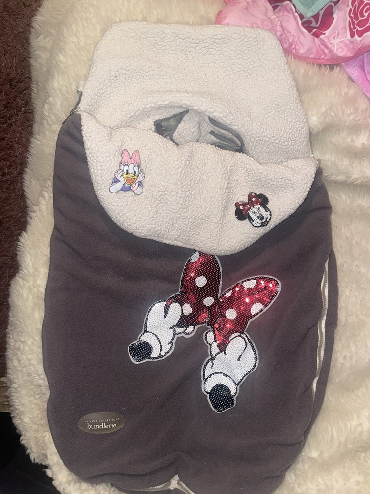 JJ Cole Bundleme - GrayOriginal Toddler Minnie Mouse:daisyCustom Patch Sequins !