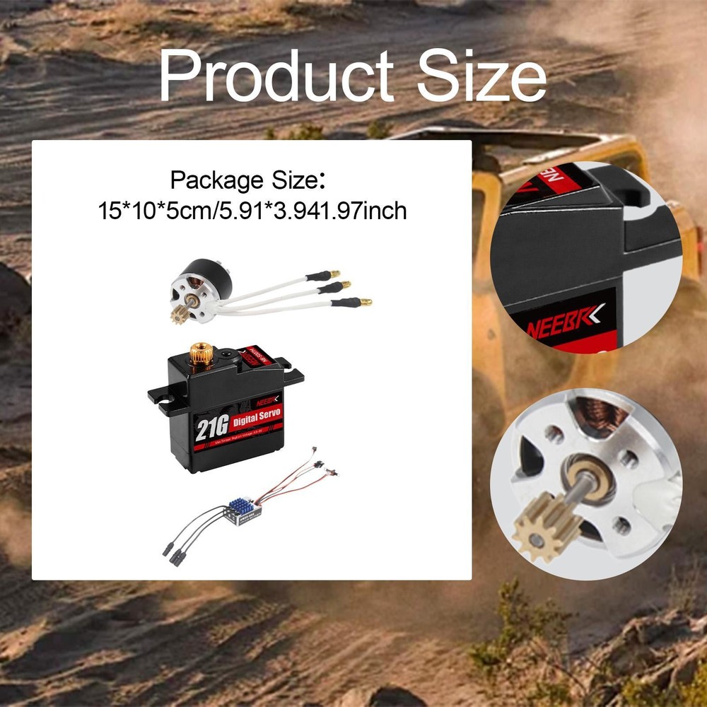 Brushless Motor with ESC Set 1/12 Scale Reliability Practical Convenient