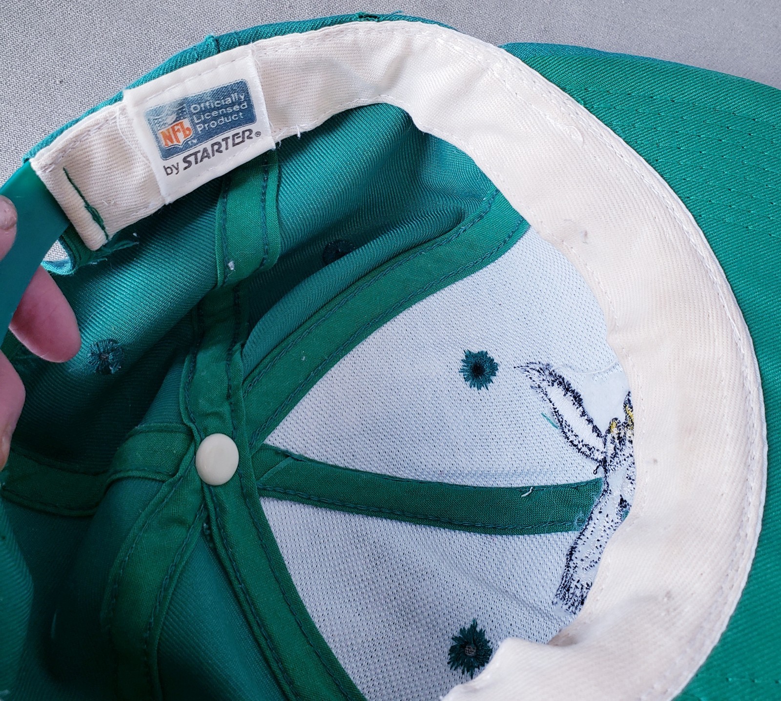 Philadelphia Eagles Vintage SnapBack Hat Kelly Green By STARTER