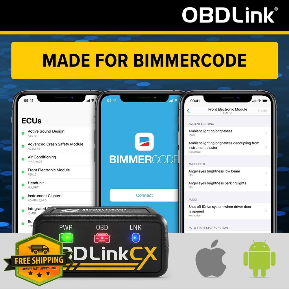 OBDLink CX Bimmercode Bluetooth OBD2 Adapter BMW Mini iOS Android