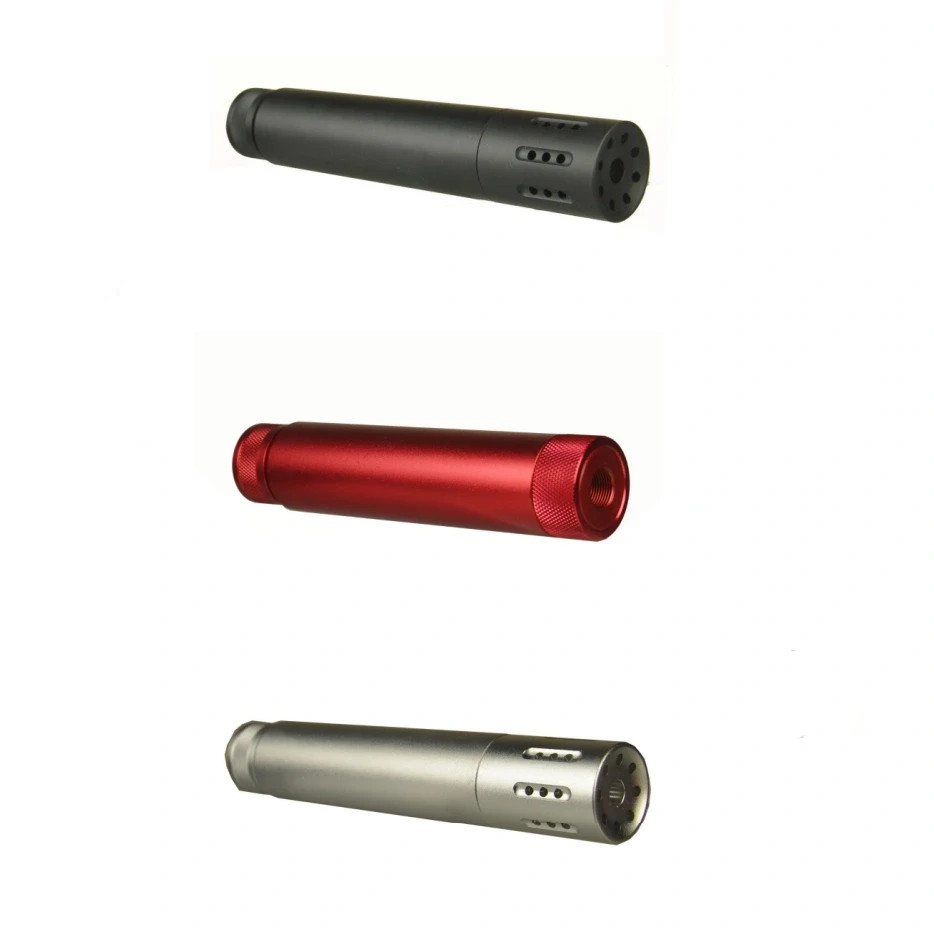 Black/Red/Silver 1/2x28 Slip Over Linear Comp Tube + Muzzle Brake/Protector