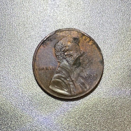 1995 D Lincoln Cent Lamination Error Front and Back