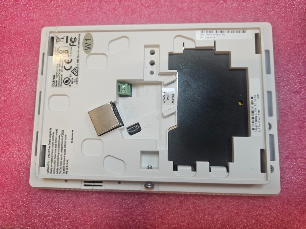 Extron TLP Pro 725M White - Wall Mount TouchPanel