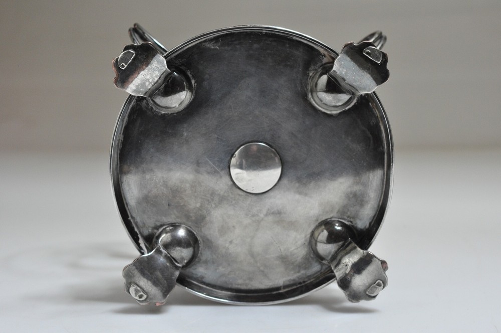 Vintage Silverplate Metal Base Stand Holder- 7 3/4" Dia X 4" height