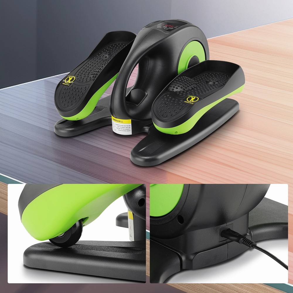 Under Desk Elliptical Seated Pedal Exerciser w/Remote Control &LCD Display Green