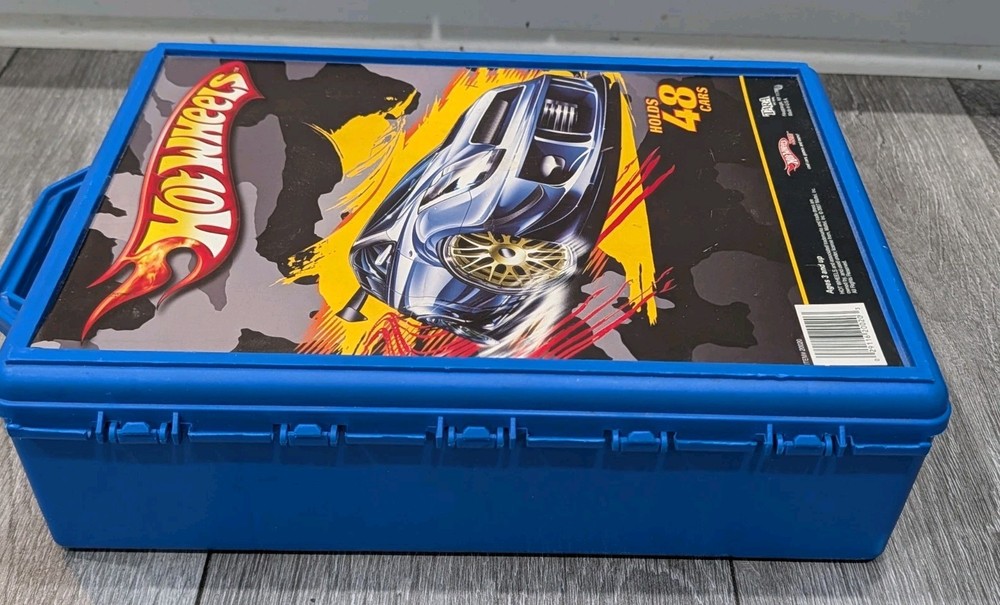 Hot Wheels Molded 48 Car Case Blue 2001 - #20020