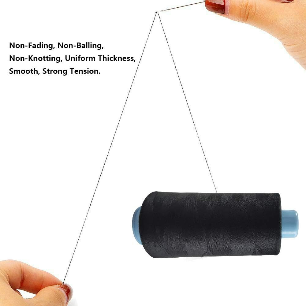 2 Spools Polyester 3000 Yards Sewing Thread Spools, 40/2 Thread For Sewing