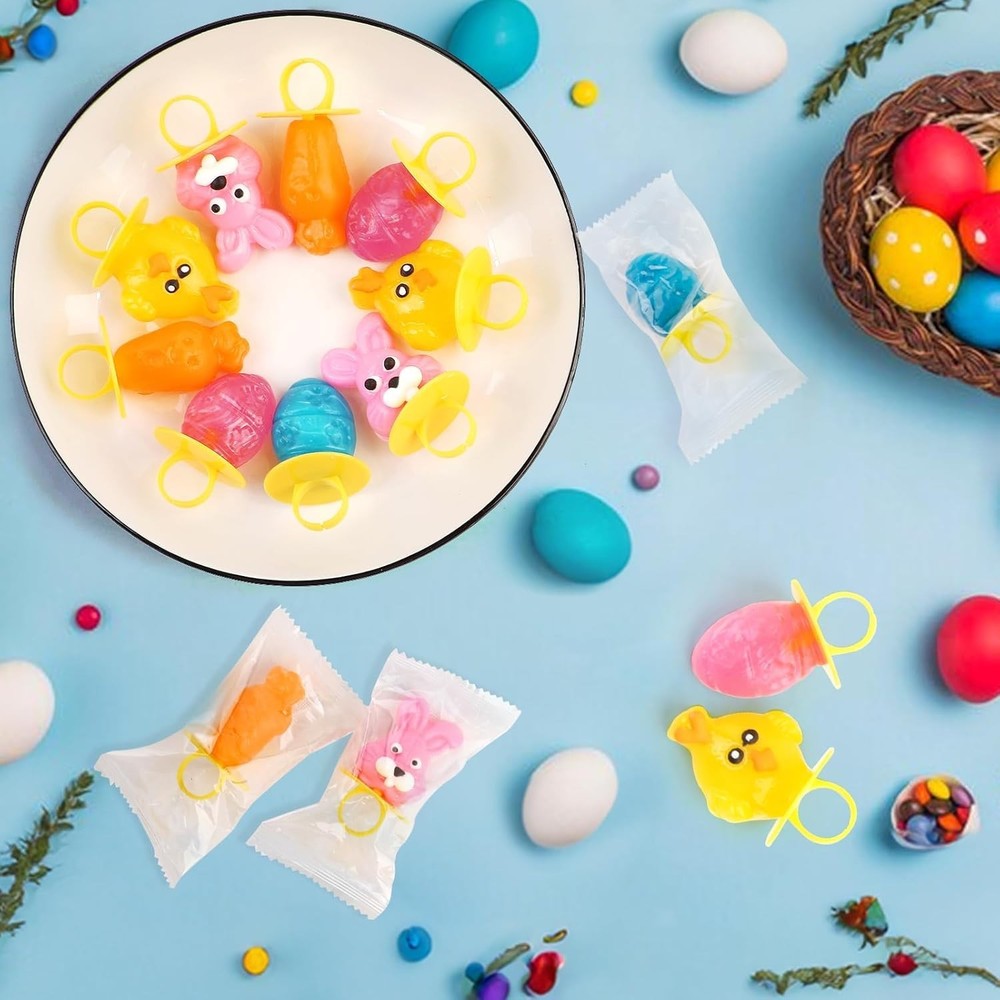 Mixed Fruit Flavor Easter Ring Lollipop Candy Individually 40 Packs- Two Sets