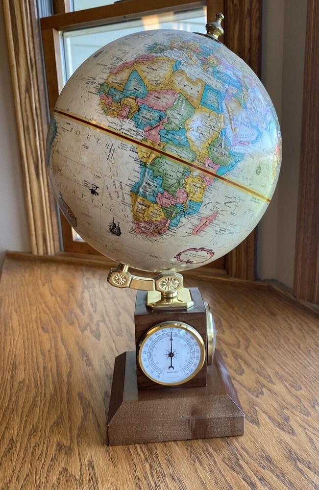 Replogle Classic 9” Diam. Globe with Thermometer, Barometer, & Hydrometer