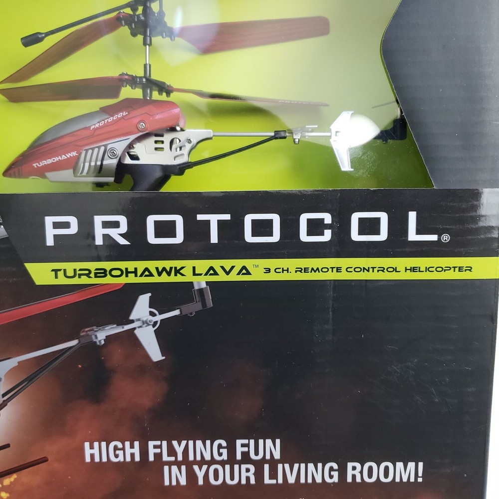 Protocol Turbohawk Lava 3 Ch Remote Control Helicopter Easy LED Realistic Flight