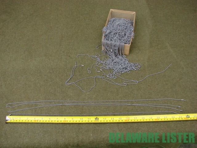 Lot of 24 Dog Chains US Made Military Stainless Steel 24-26" Great for Tags P-38