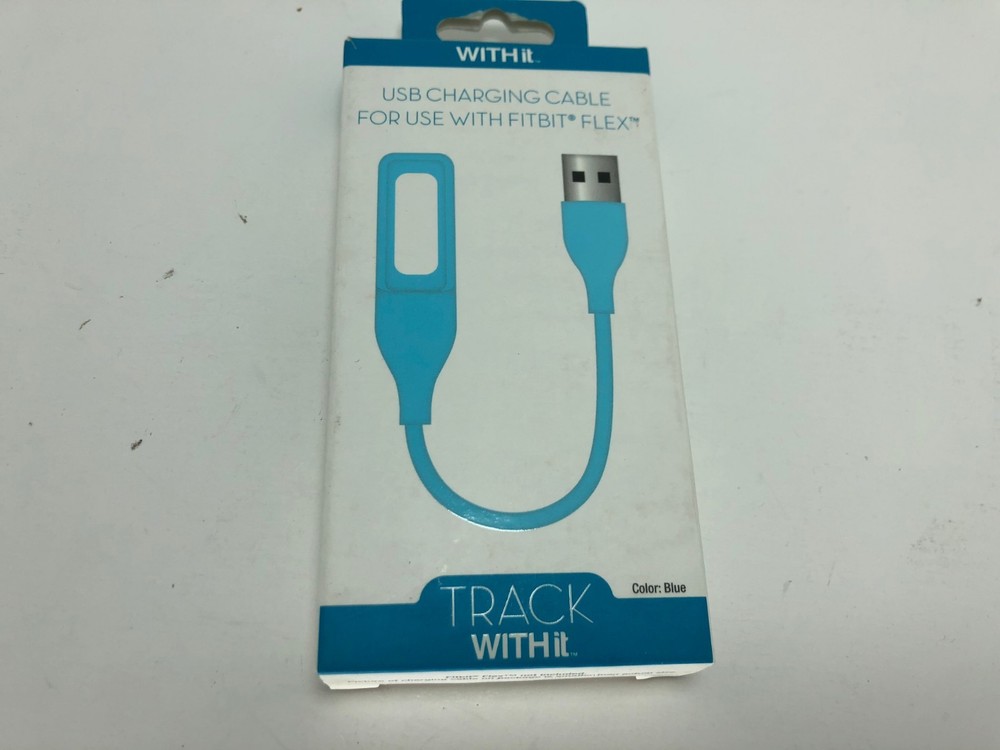 WITHIT 3.5" USB CHARGE charging CABLE FOR FITBIT FLEX - Blue