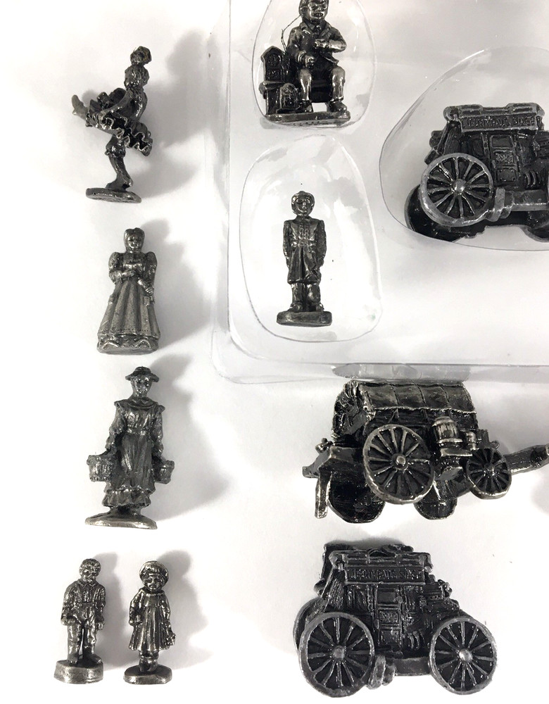 21 Liberty Falls Solid Pewter Figurine Minis Mixed Sets People Carts Box Insert