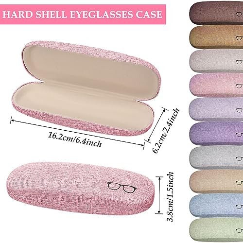 Kanayu Hard Shell Glasses Case Bulk Linen Fabrics Protective 20 Multicolor