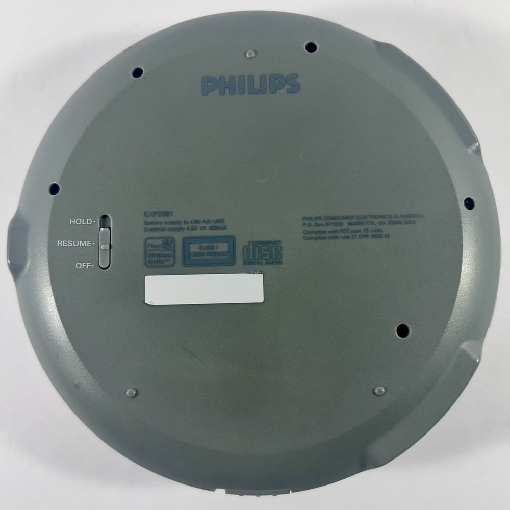 Philips Portable CD Player EXP2581 CD-RW MP3 Playback Touchscreen Silver Working