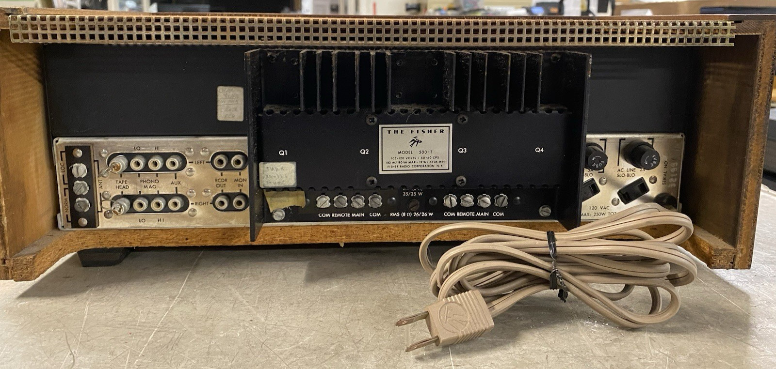 Fisher 500-T Vintage Stereo Receiver Amplifier - FOR PARTS OR REPAIR