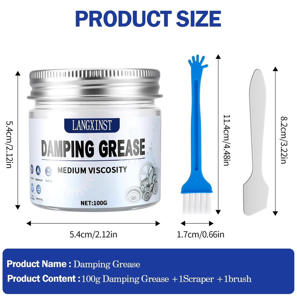 Damping Grease, Medium Viscosity Grease for Washing Machine...