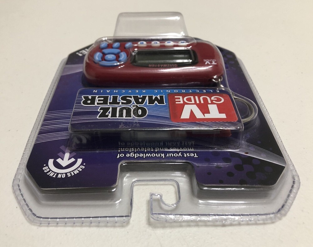 New Excalibur Electronics TV Guide Quiz Master Electronic Keychain, Model: TV40